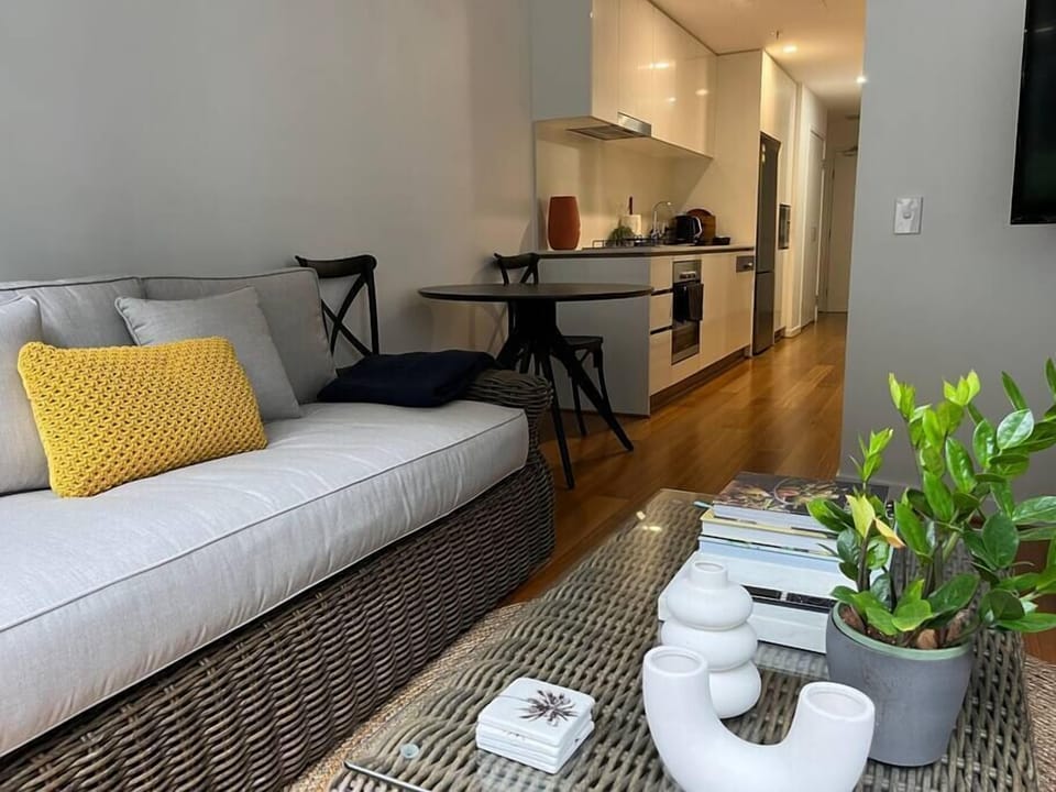 Lounge in comfy couches or dine in on the table.