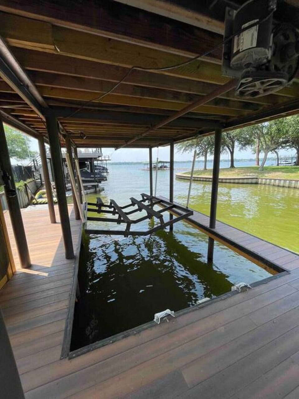 Boat dock and boat lift
