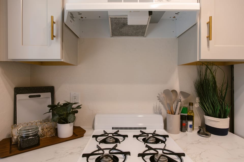 Cook up a storm in our fully equipped kitchen – everything you need for delicious meals away from home!