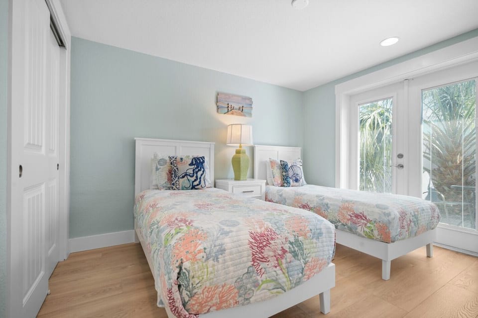 French doors to the private patio