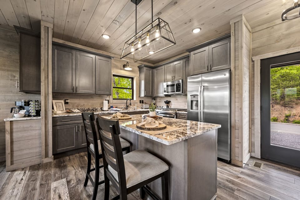 Kitchen Island and Separate Coffee Bar