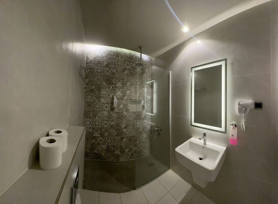 Deluxe Double Room | Bathroom | Slippers, towels, soap, shampoo