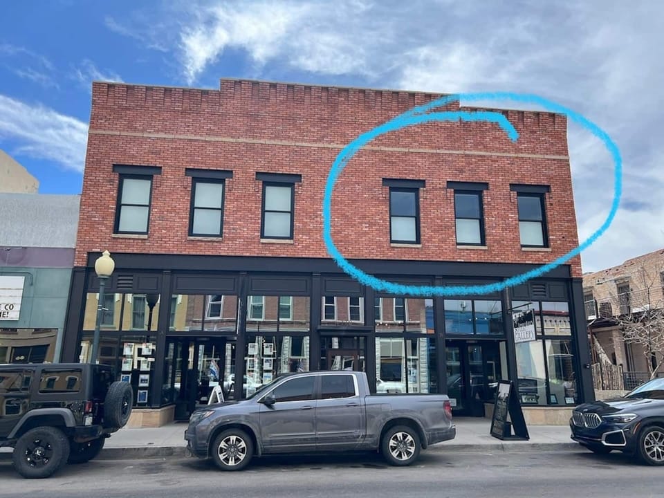 Building facade on First Street, Downtown Salida