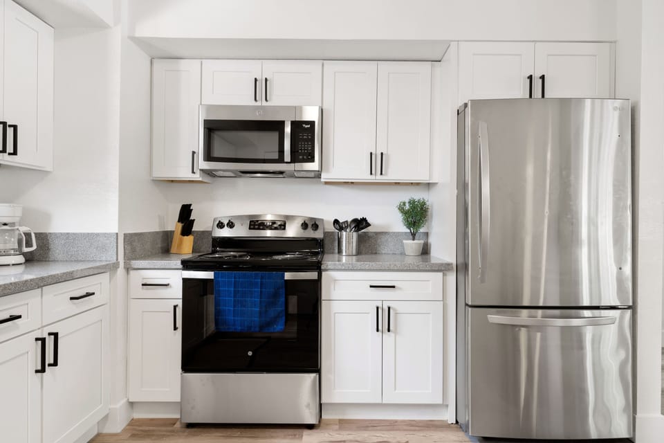 Cook up a hot meal for the whole family; counter space to spare.