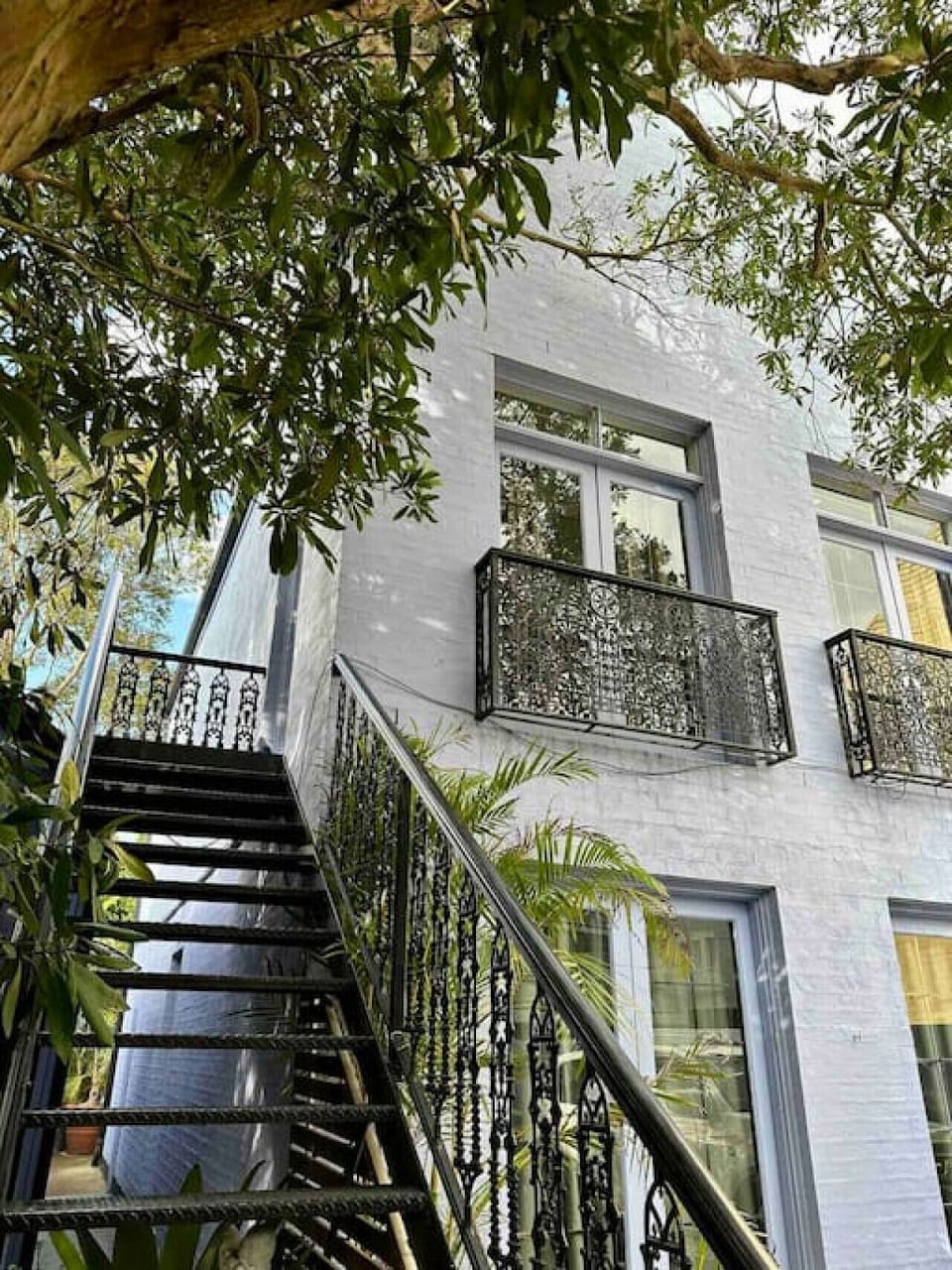 Stairs to front door.