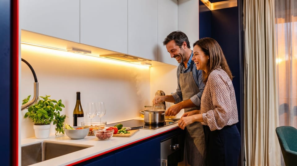 Studio | Private kitchen | Fridge, oven, stovetop, dishwasher