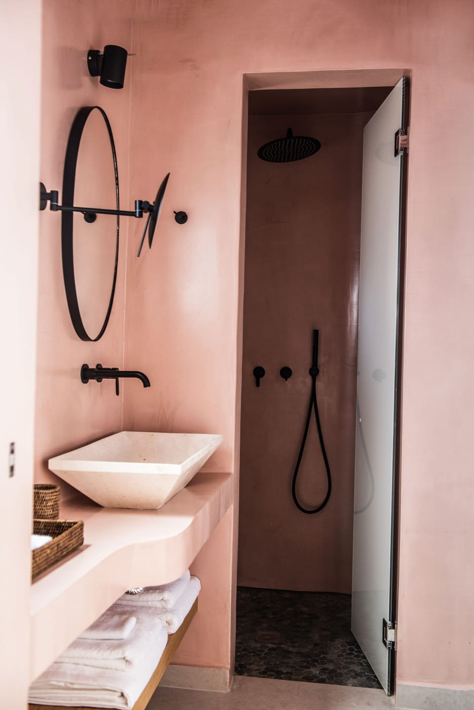Shower, free toiletries, hair dryer, bathrobes