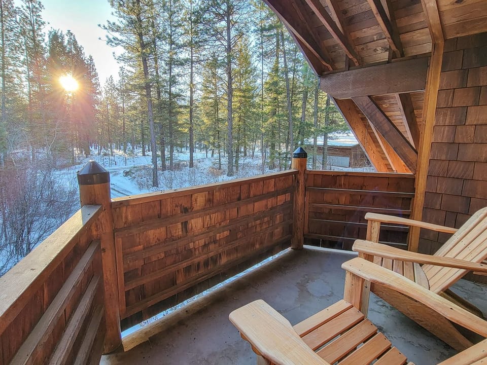 Main bedroom balcony on a winters morning