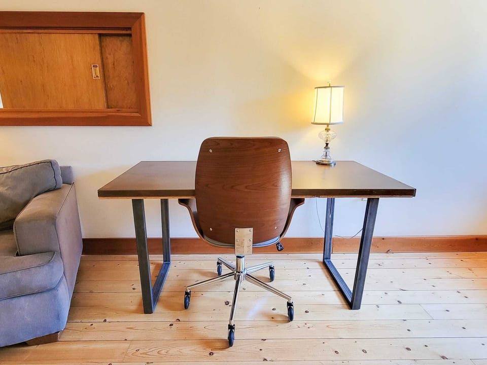 Work desk in the main bedroom upstairs