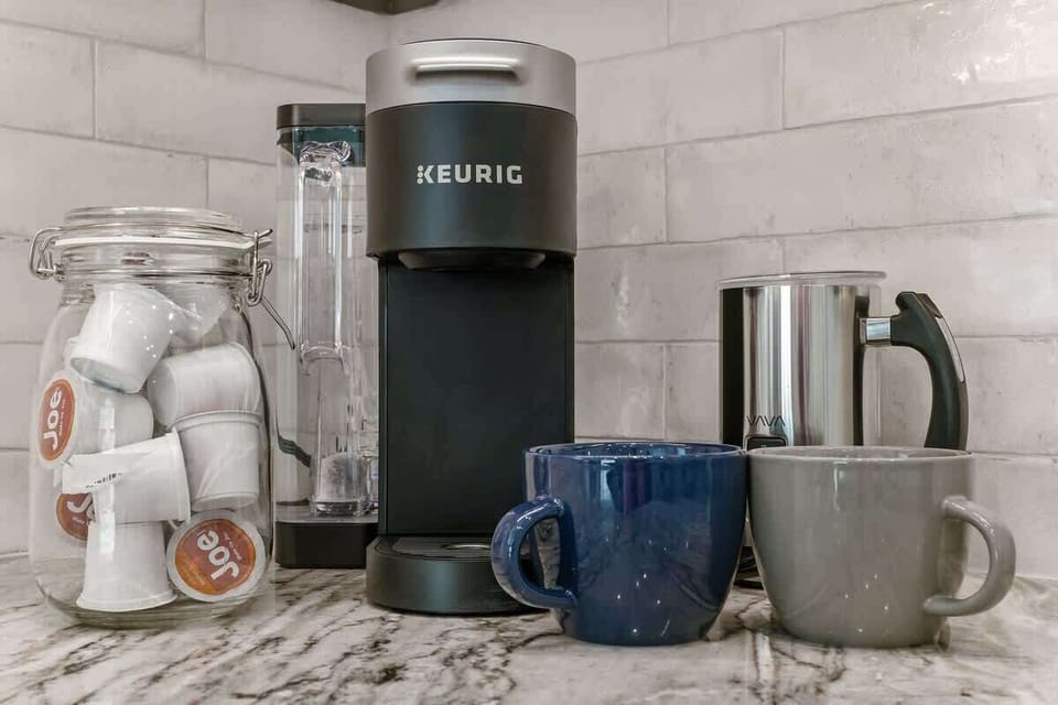 Keurig Coffee with K cups and Creamer