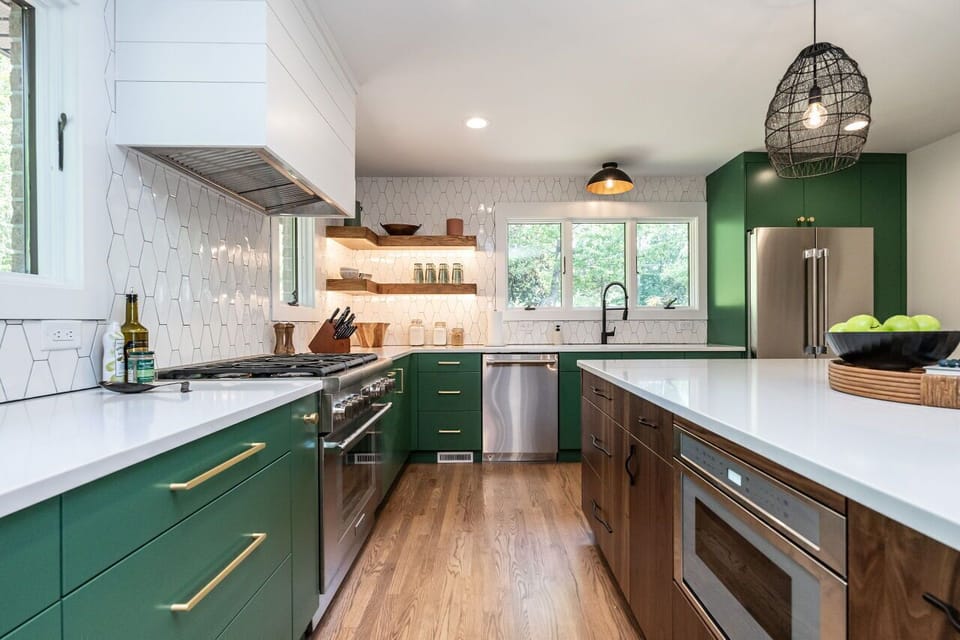 Fully stocked kitchen with high end finishes
