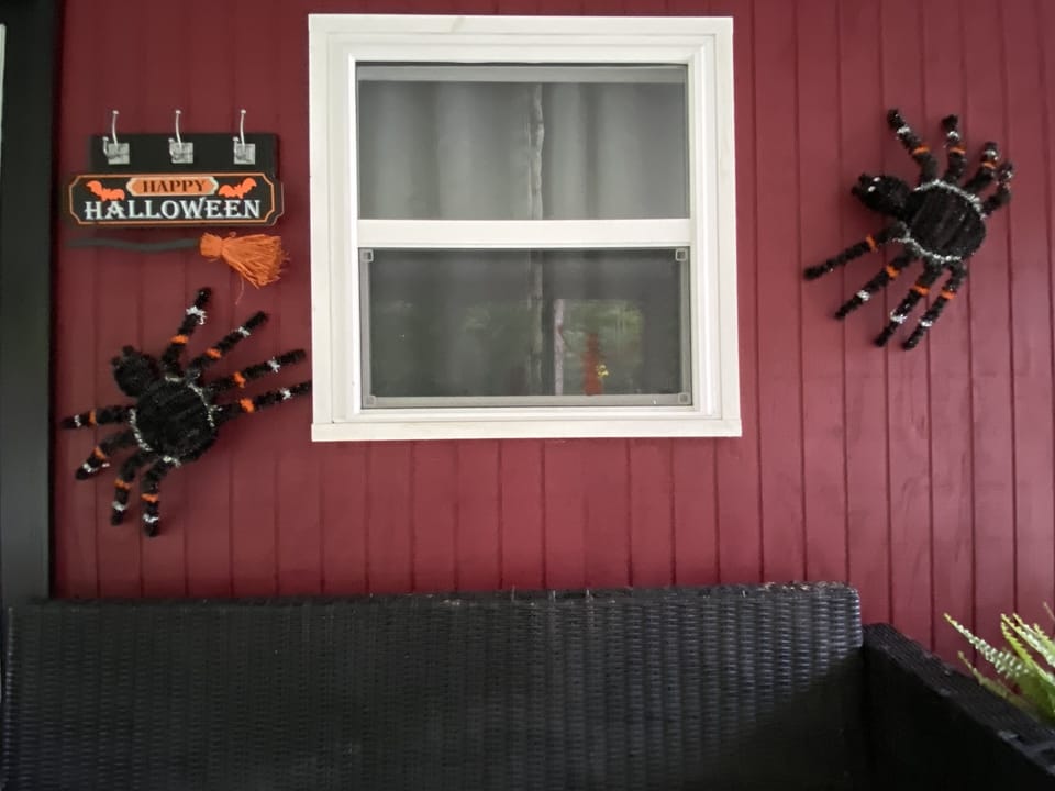 Firehouse sunroom ready for Halloween 2023
