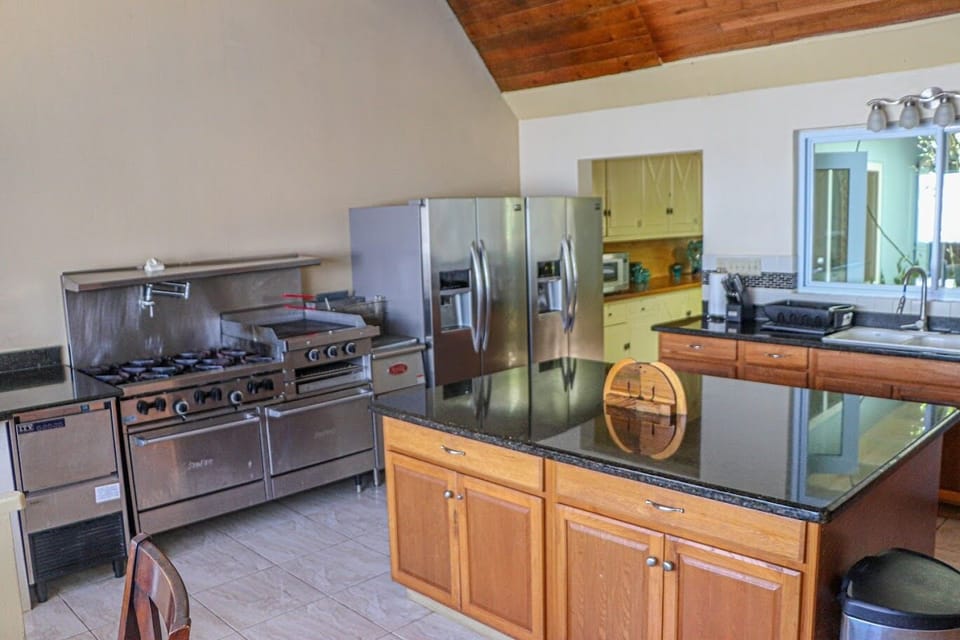 Executive Villa | Private kitchen | Full-size fridge, microwave, oven, stovetop