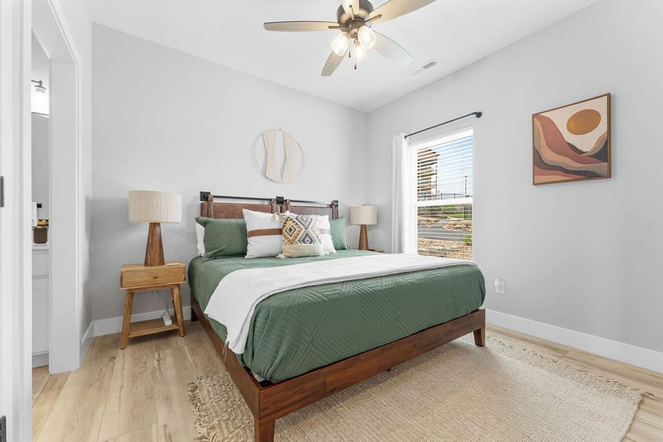Bed #2 offers a king bed and provides an ADA friendly en suite bathroom.