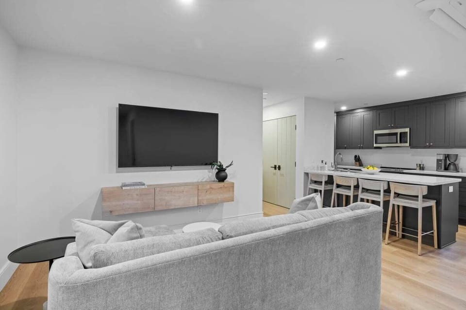 Living area with Queen Sized Sleeper Sofa