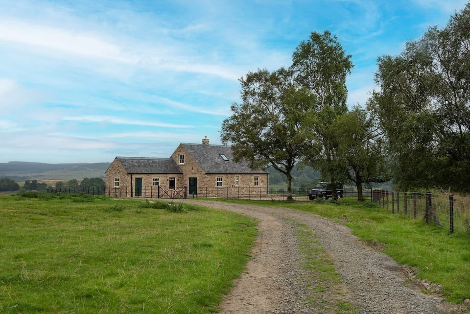 Risingham House - track leading to the enclosed property