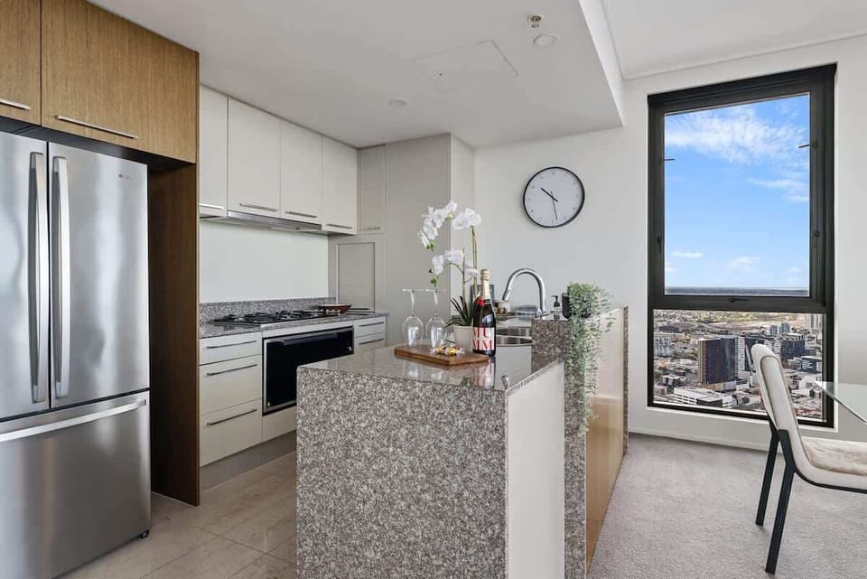 Fully equipped kitchen with dishwasher and large pantry