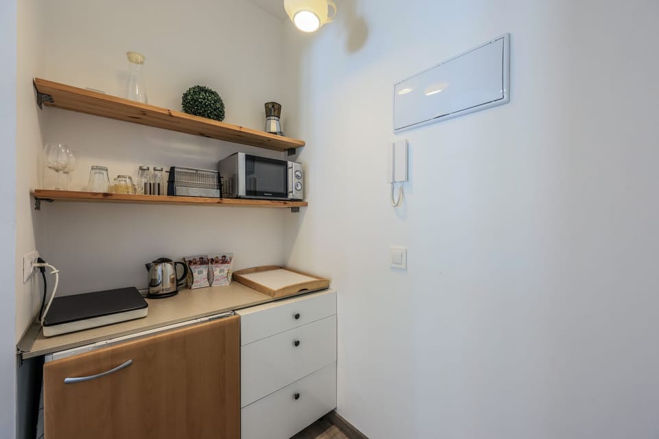 View of the kitchen area