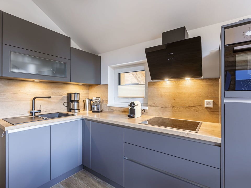 Cabinetry, Countertop, Sink, Kitchen Sink, Kitchen, Kitchen Appliance, Kitchen Stove, Wood, Home Appliance, Flooring