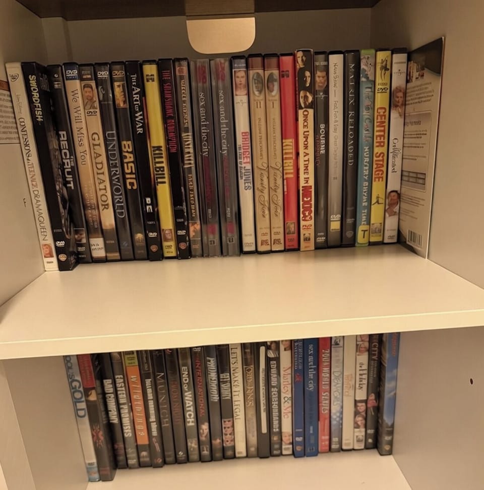 Over 100 first-run movies on DVD.