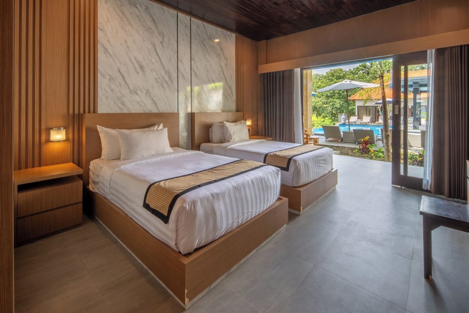 Junior Twin Room, Garden View | In-room safe, desk, soundproofing, free WiFi