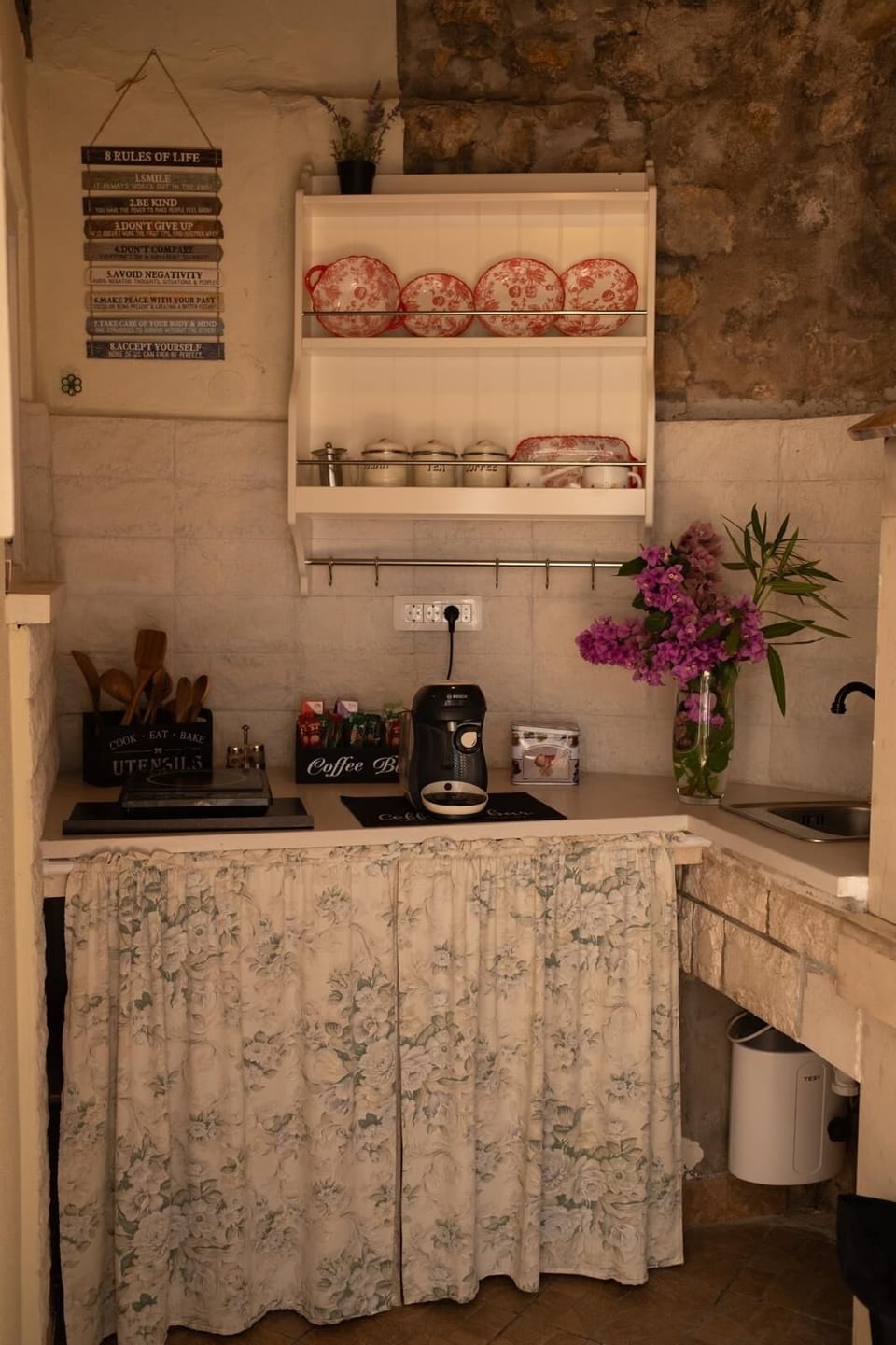 Summer kitchen coffee corner