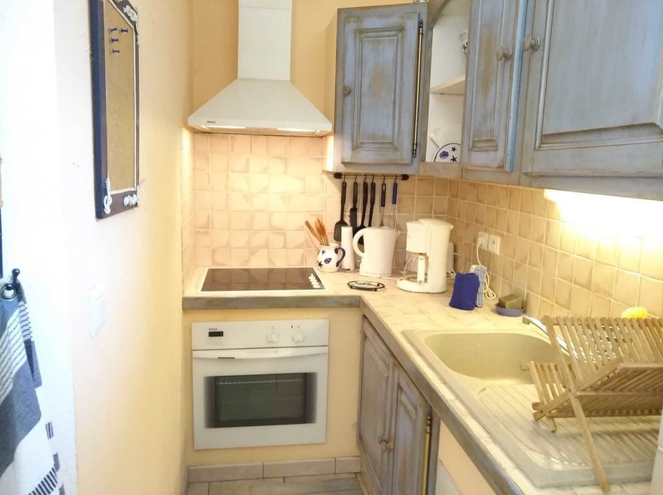 La grande bleue, Les terrasses, gîtes en Cévennes : kitchenette