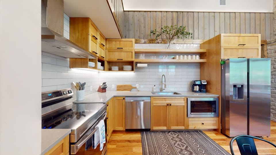 Fully stocked kitchen for all your cooking & baking needs!
