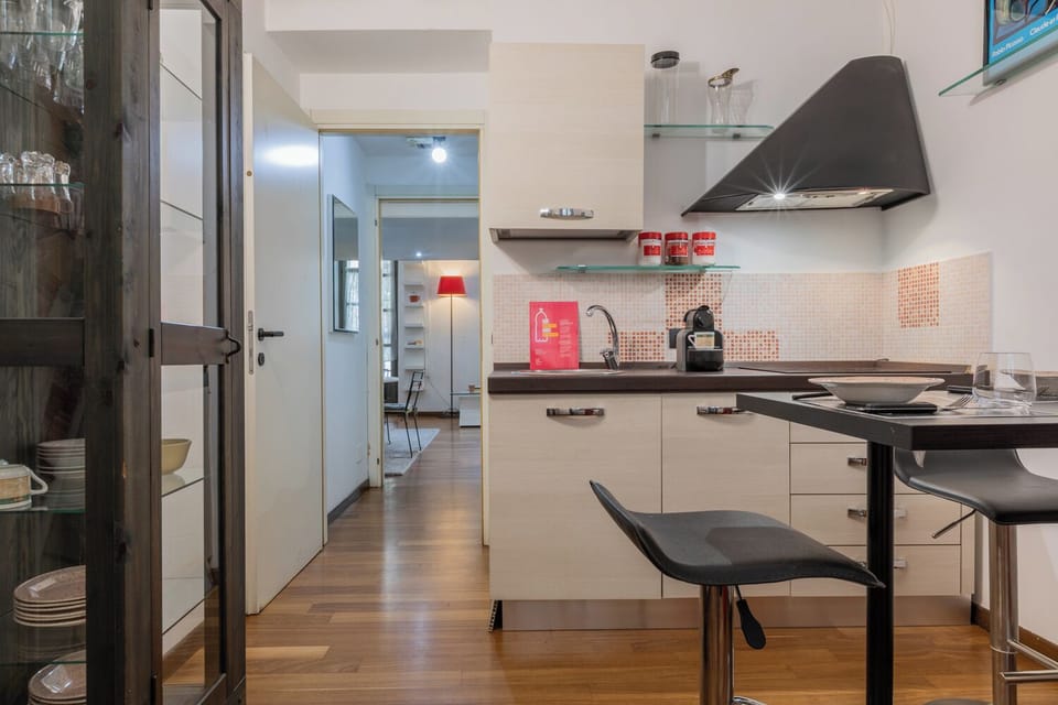 Apartment | Private kitchen | Full-size fridge, microwave, oven, stovetop