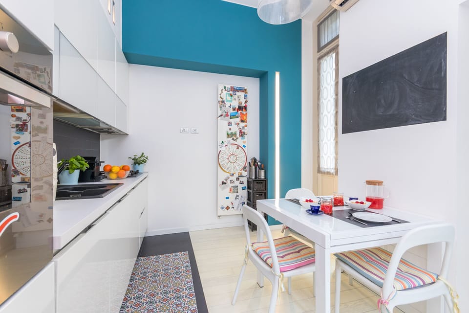 Apartment | Private kitchen | Full-size fridge, microwave, oven, stovetop