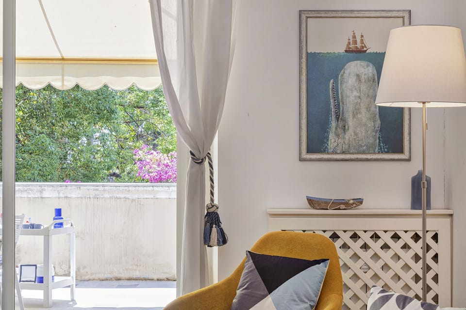 Apartment, 1 Bedroom, Terrace | Living area | 35-inch TV with digital channels