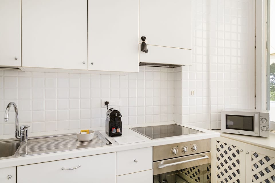 Apartment, 1 Bedroom, Terrace | Private kitchen | Full-size fridge, microwave, oven, stovetop