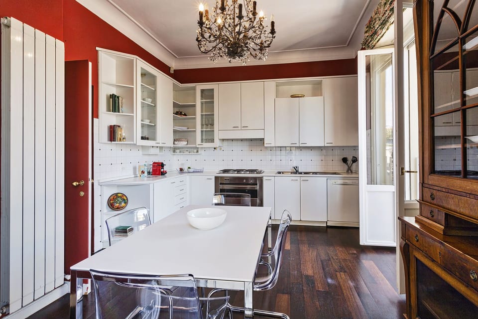Apartment | Private kitchen | Full-size fridge, microwave, oven, stovetop