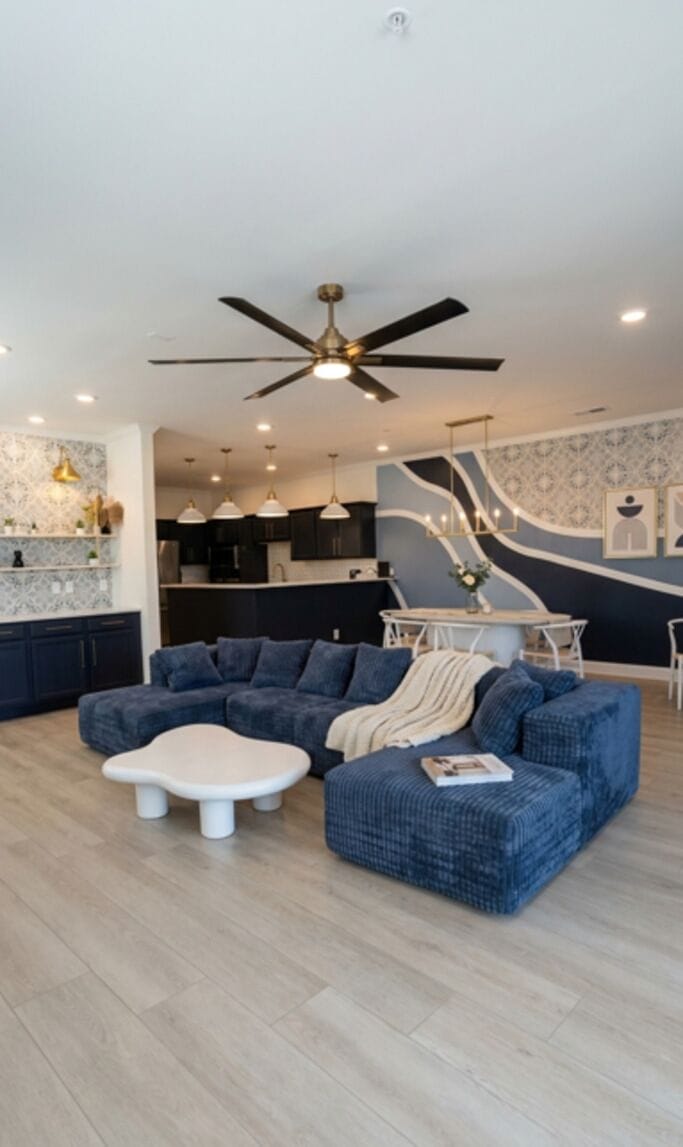 Luxury Townhome | Living area | 50-inch Smart TV with digital channels, streaming services