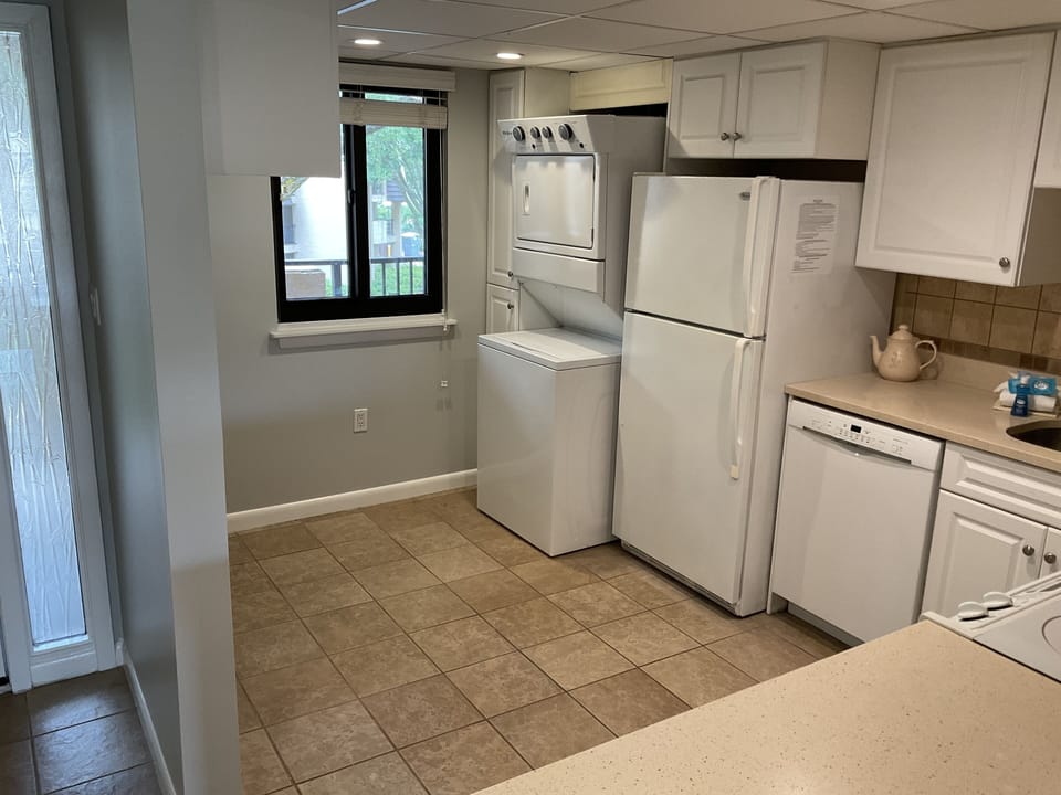 Washer and dryer in the kitchen 