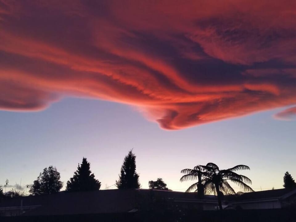 Just an example of our amazing sunsets . Taken from the back yard.