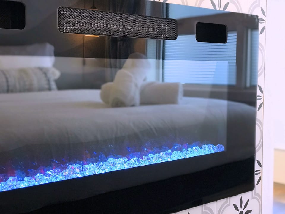 Electric fireplace can be used with or without heat