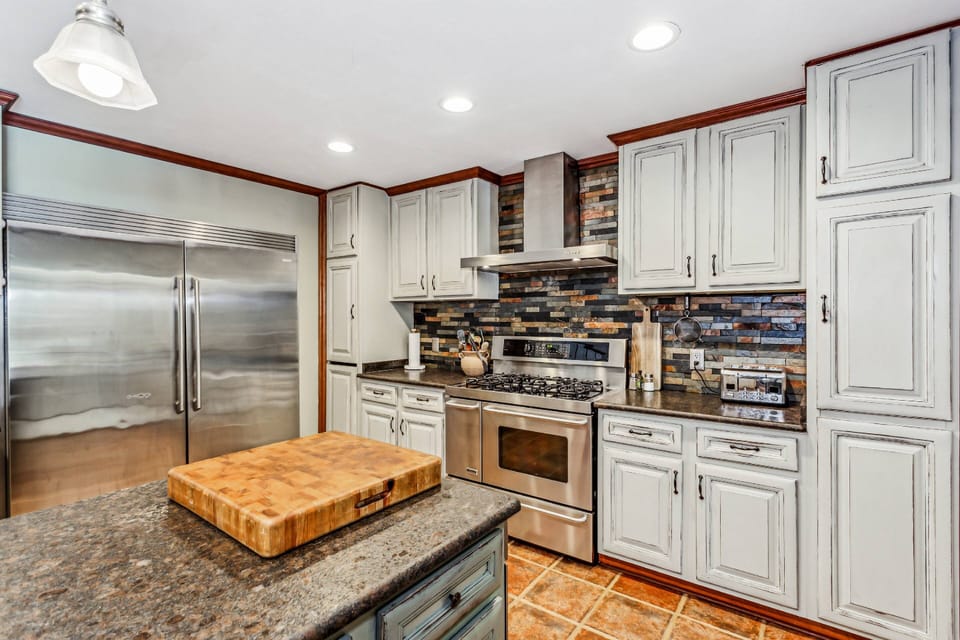 High-end commercial stainless steel appliances