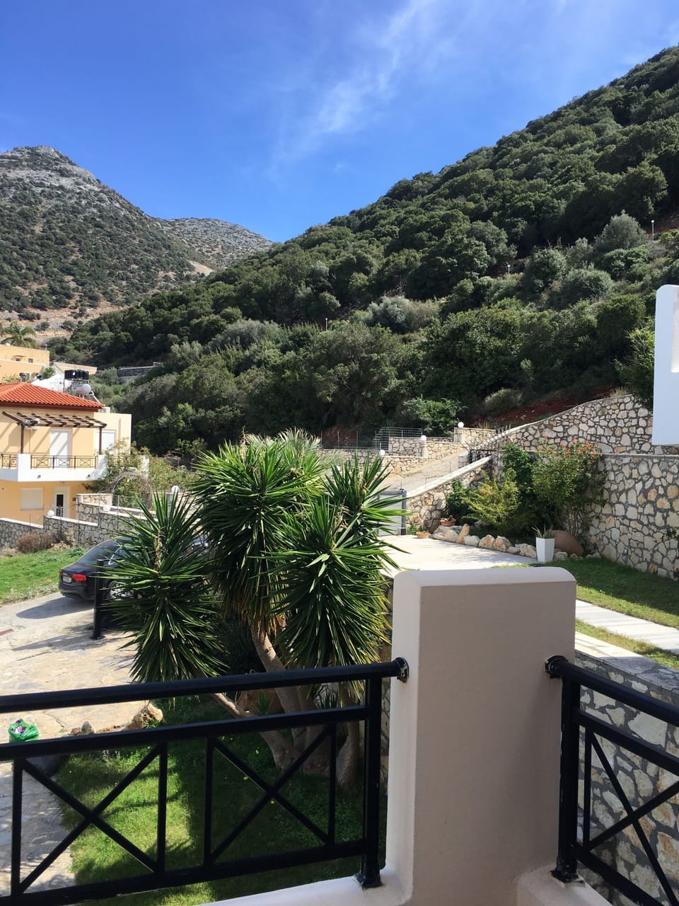 The wonderful view from the balcony 