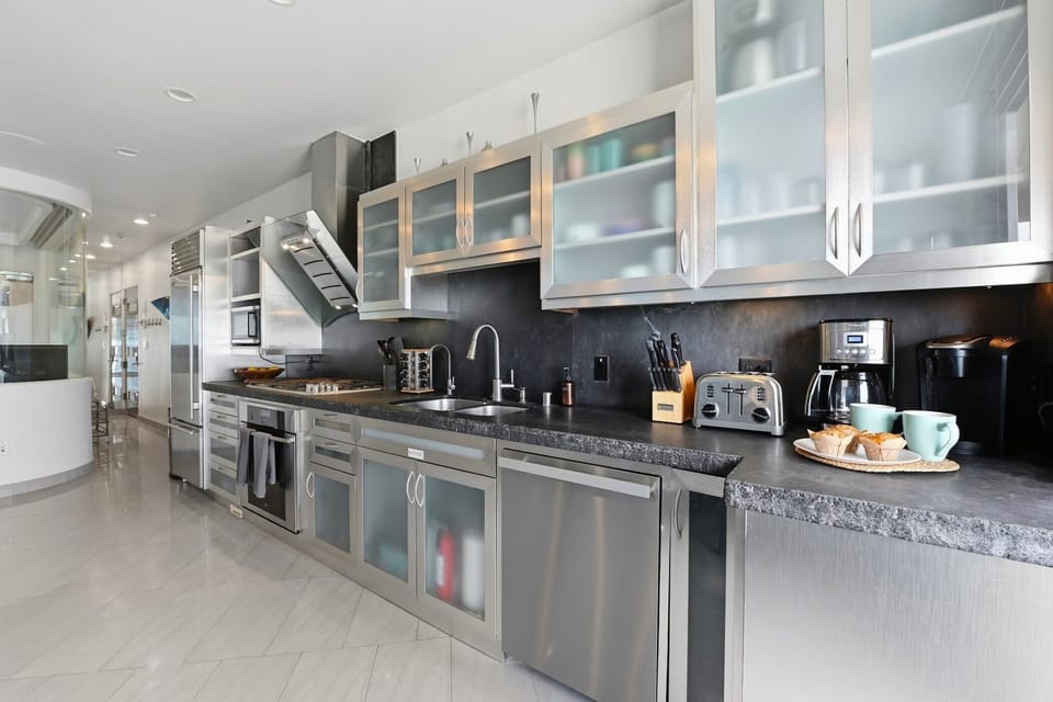 Fully equipped kitchen with ocean views