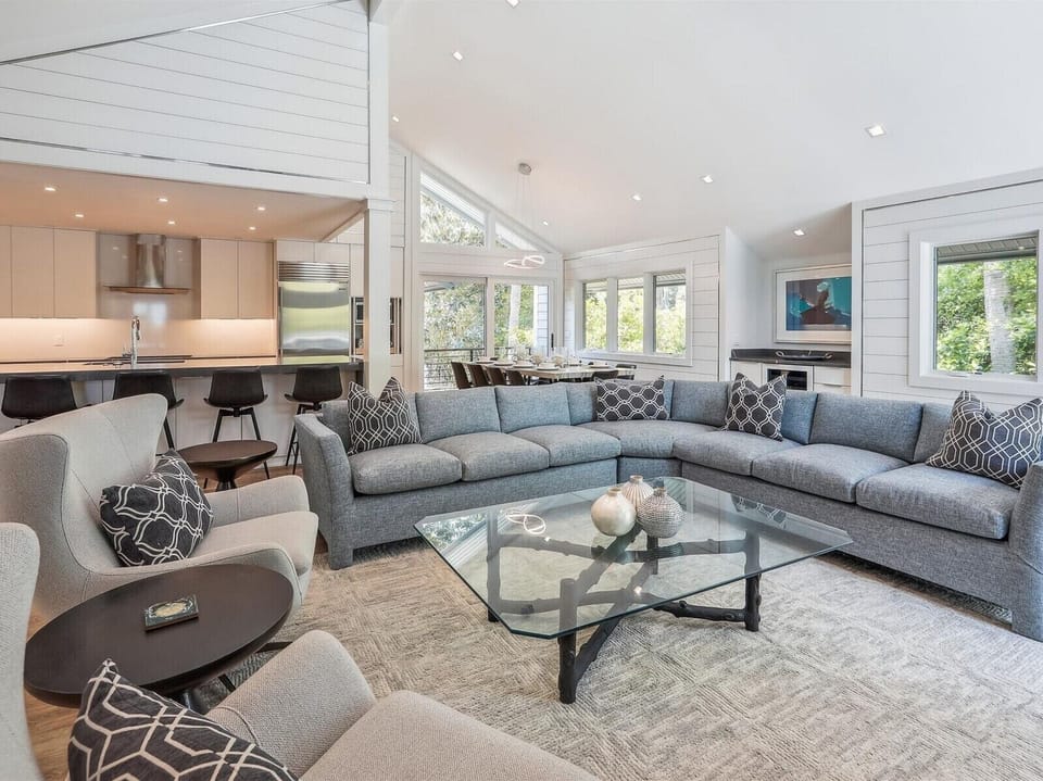 Living Room, Kitchen and Dining Area at 10 East Beach Lagoon