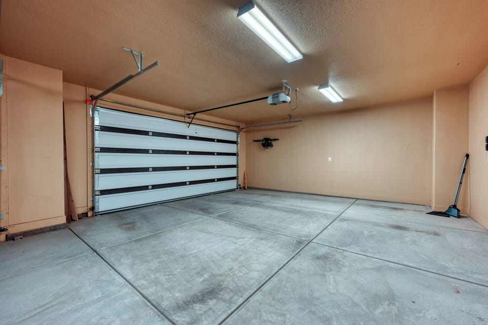 Your vehicles will be safe and secure in the two-car garage.