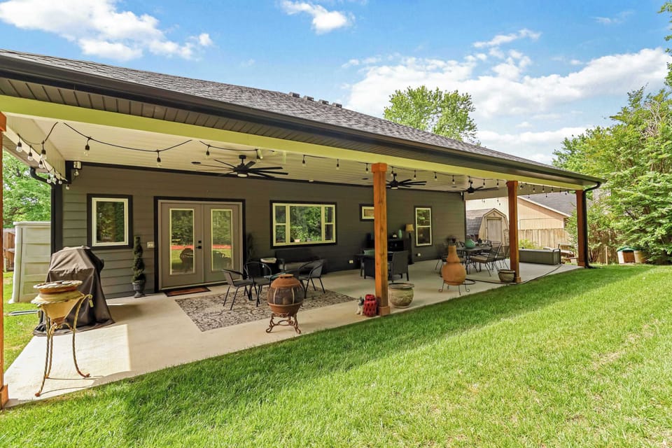 Great patio for chilling and grilling with your group.
