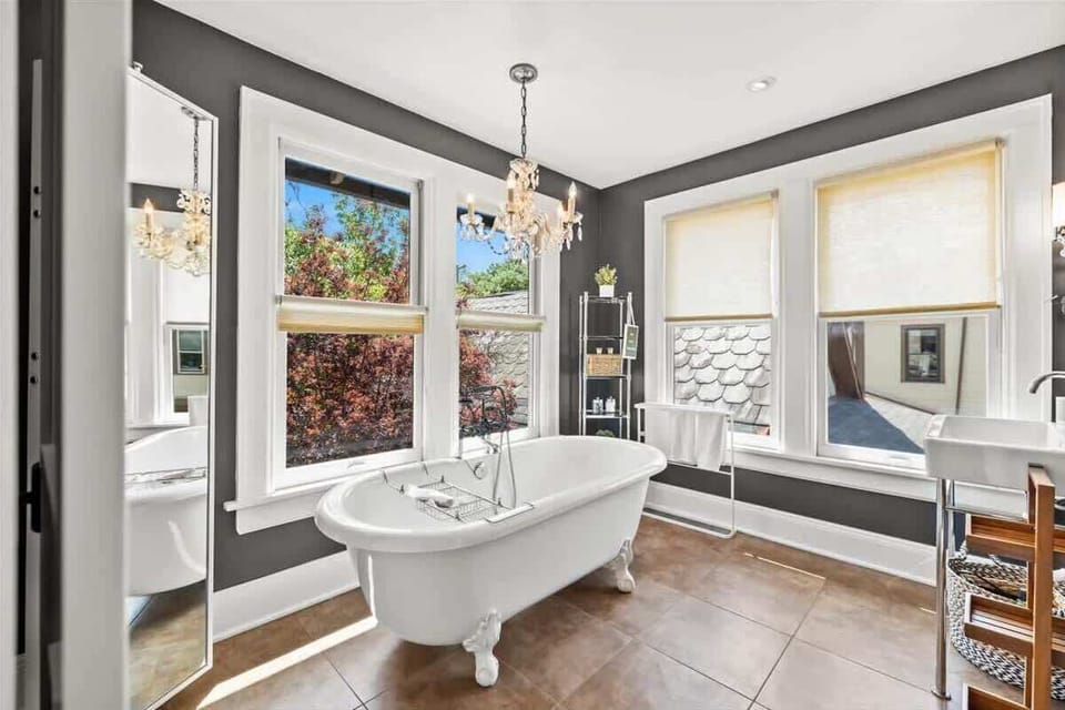 What's not to love about a hot soak in a claw foot tub? We offer premium bath salts and amenities for you to restore you to your best self.