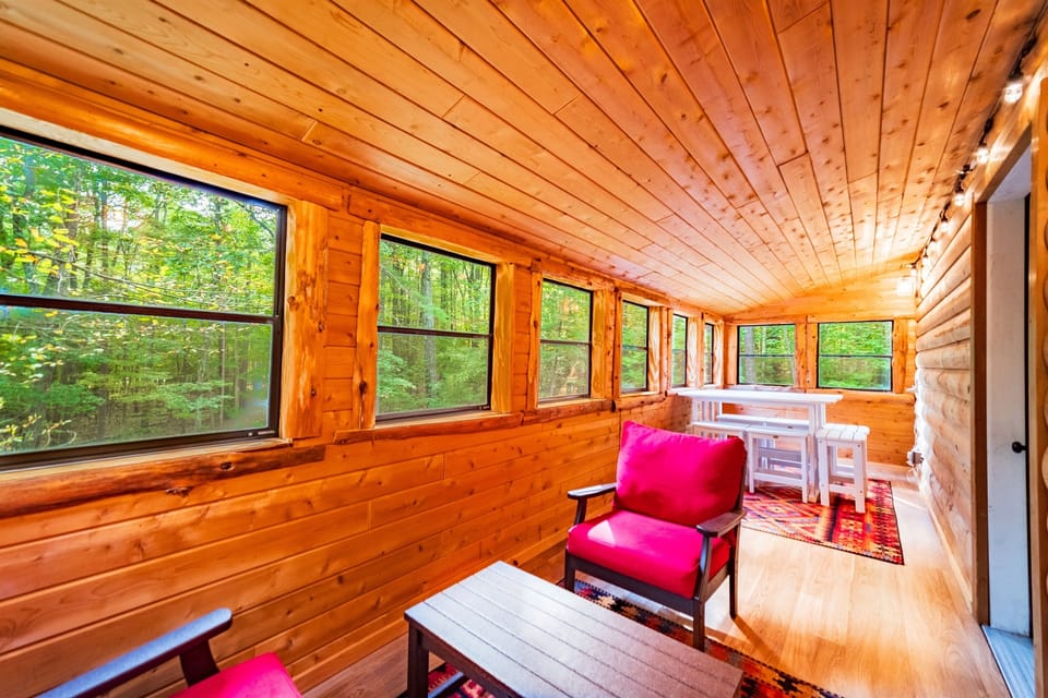 The 3-season (unheated) sunroom is a lovely place to gather!