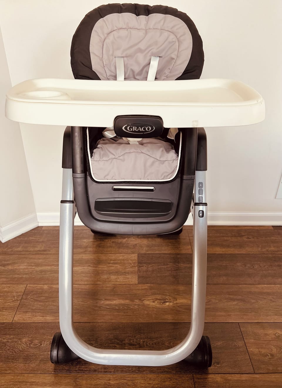 Highchair, always at the property in the basement. 