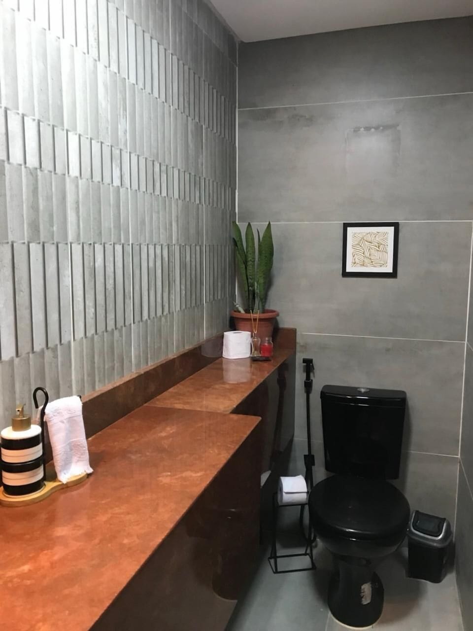 Shower, towels, soap, shampoo