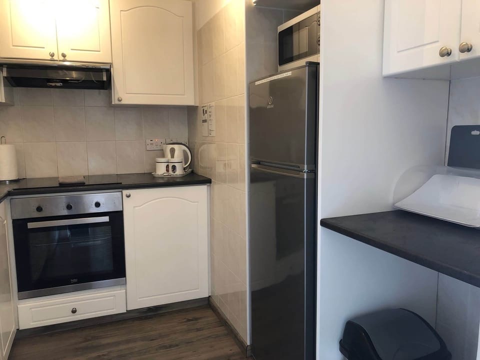 Spacious kitchen with microwave