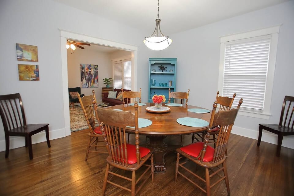 Formal dining room is a great gathering space for group meals.