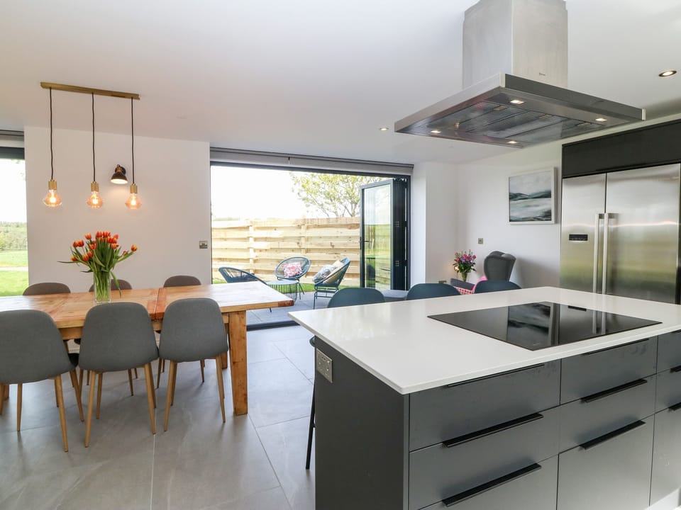 Fridge, dishwasher, electric kettle, toaster